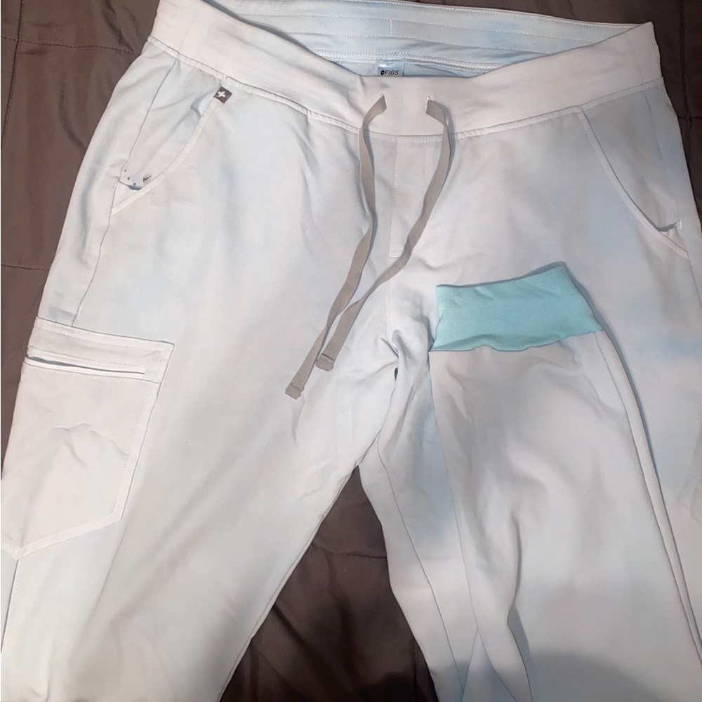 baby blue scrub fig set